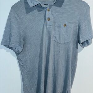 Sonoma Blue Polo Shirt Classic Fit Short Sleeves